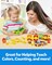 Motor Skill Toys for Toddlers, 10pcs Surprise Animals Finger Puppets Treasure with Number Locks, Matching Color Sorting Pirate Hunt Game, Learning Montessori Gift for 3 4 5 Year Old
